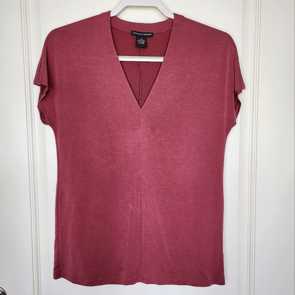 NWOT Chelsea & Theodore Pink Blouse